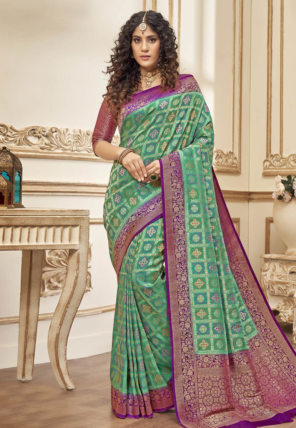 Green Art Silk Saree With Blouse 236222