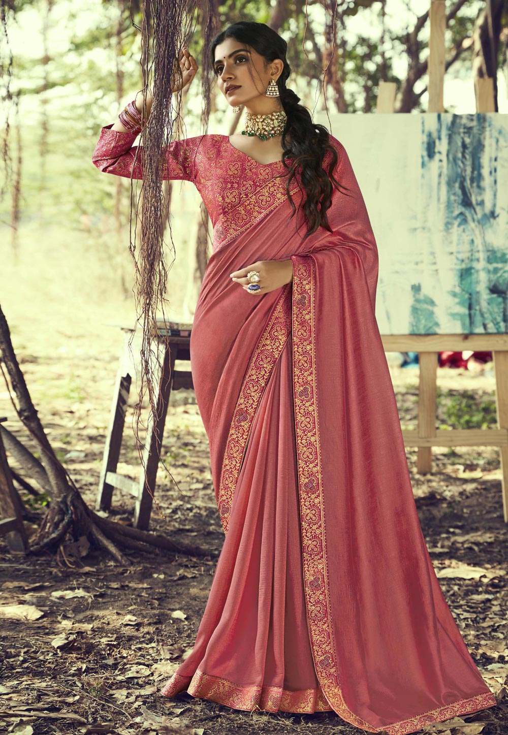 Pink Silk Festival Wear Saree 221332
