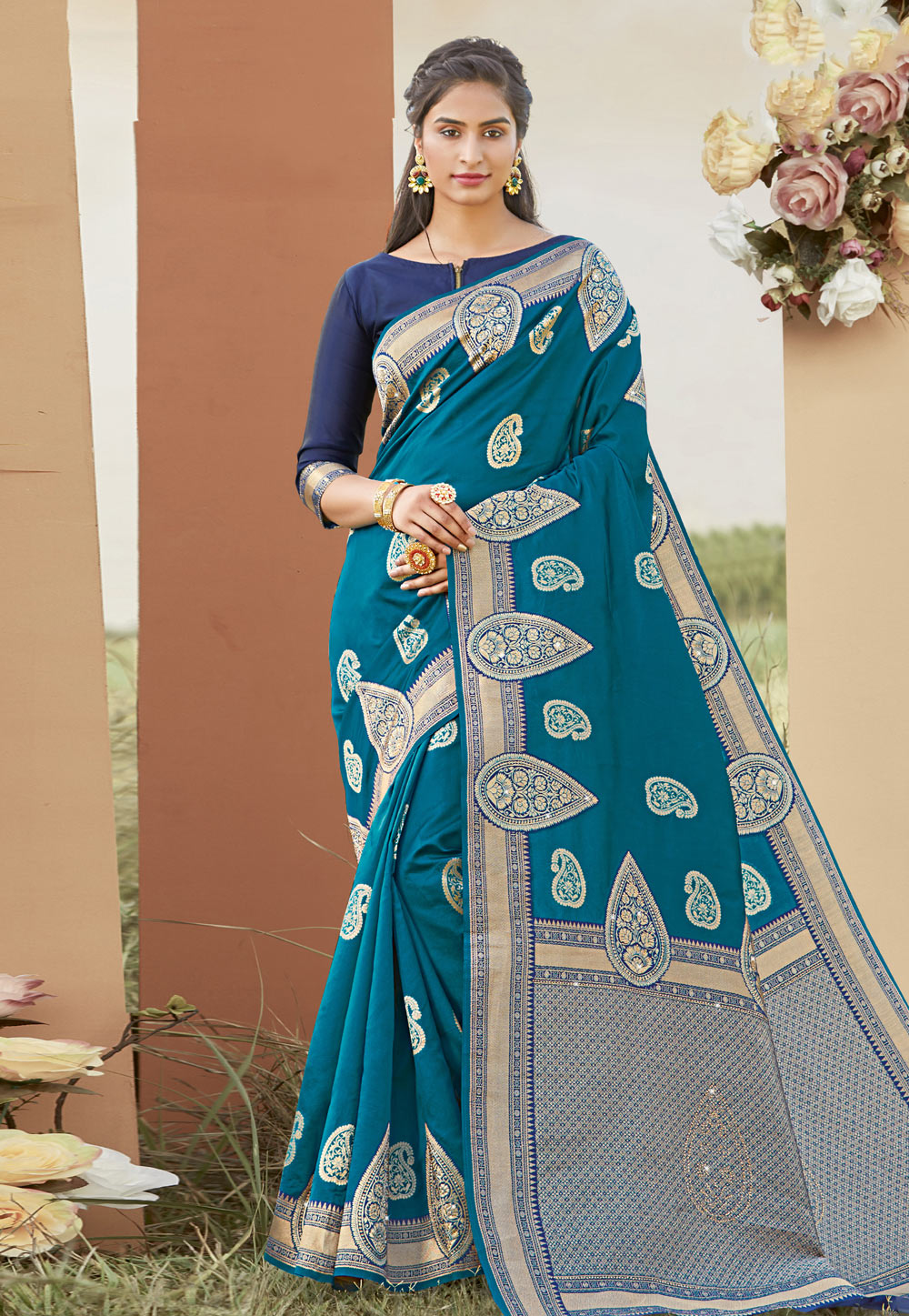 Blue Silk Festival Wear Saree 224130