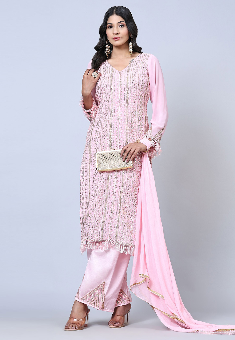 Pink Georgette Pakistani Suit 259917