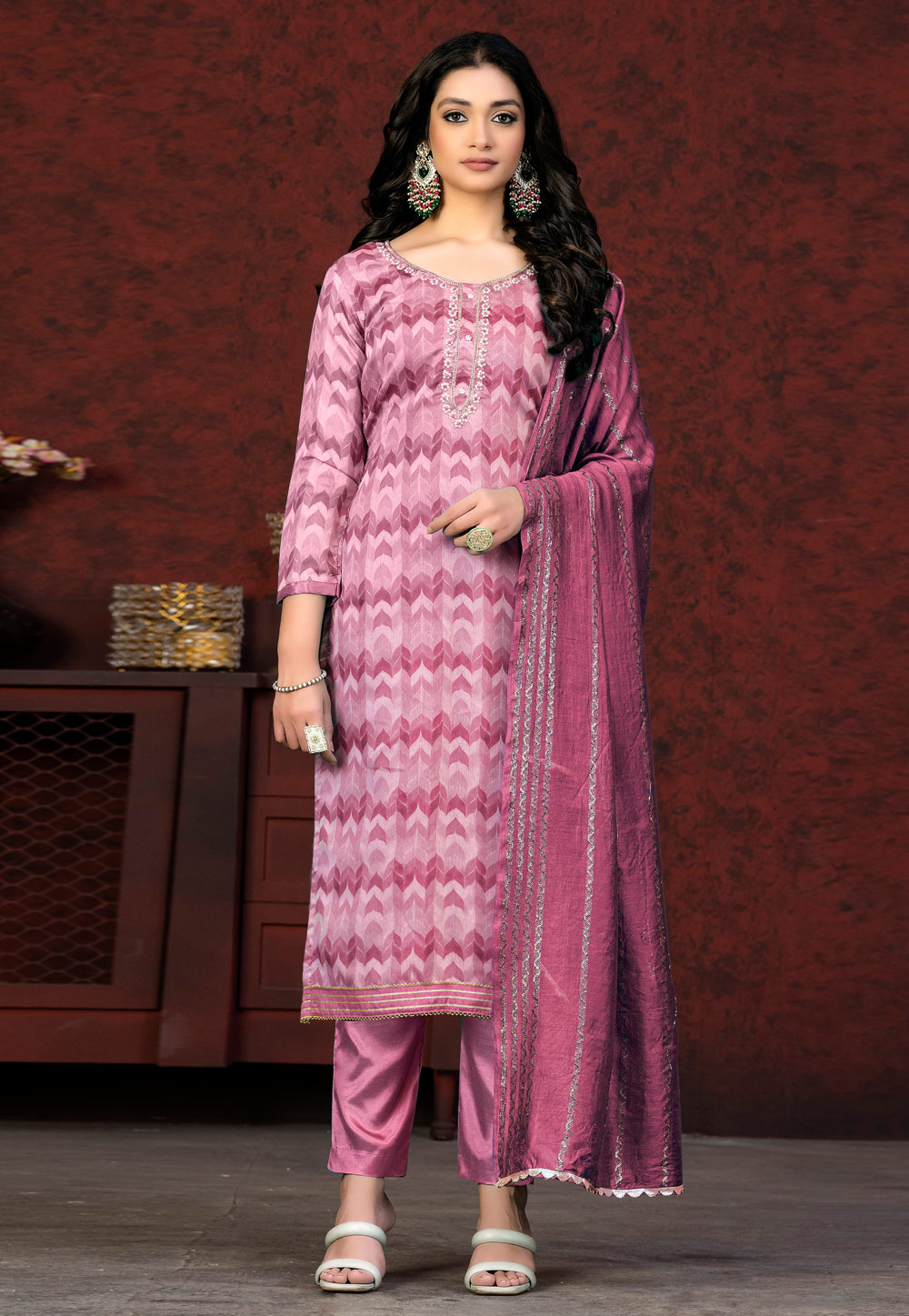 Pink Silk Pakistani Suit 263532