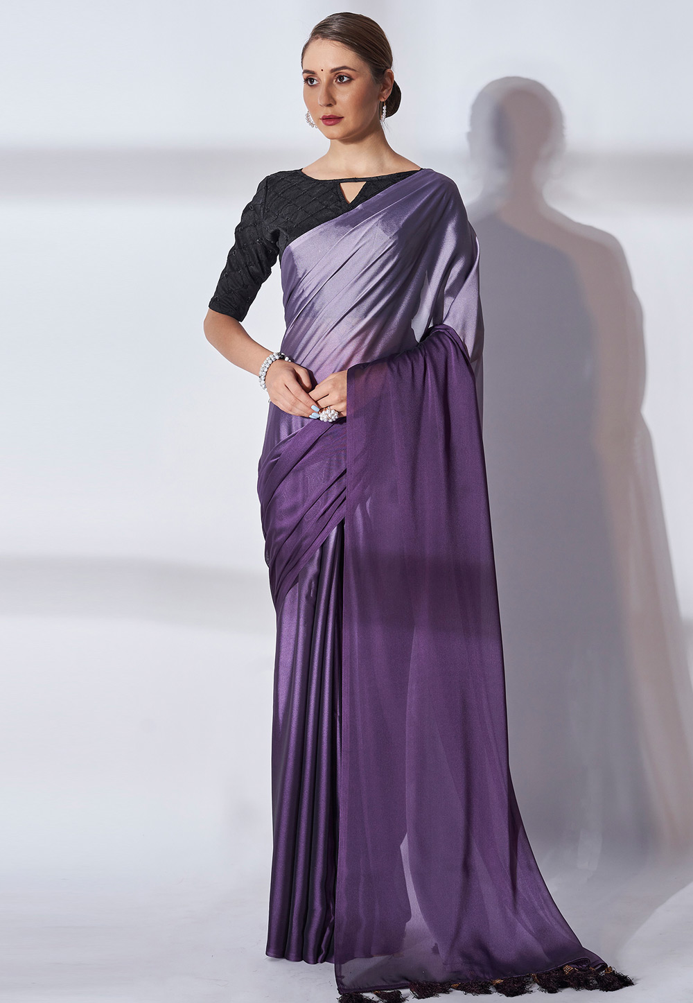 Purple Silk Saree With Blouse 265164