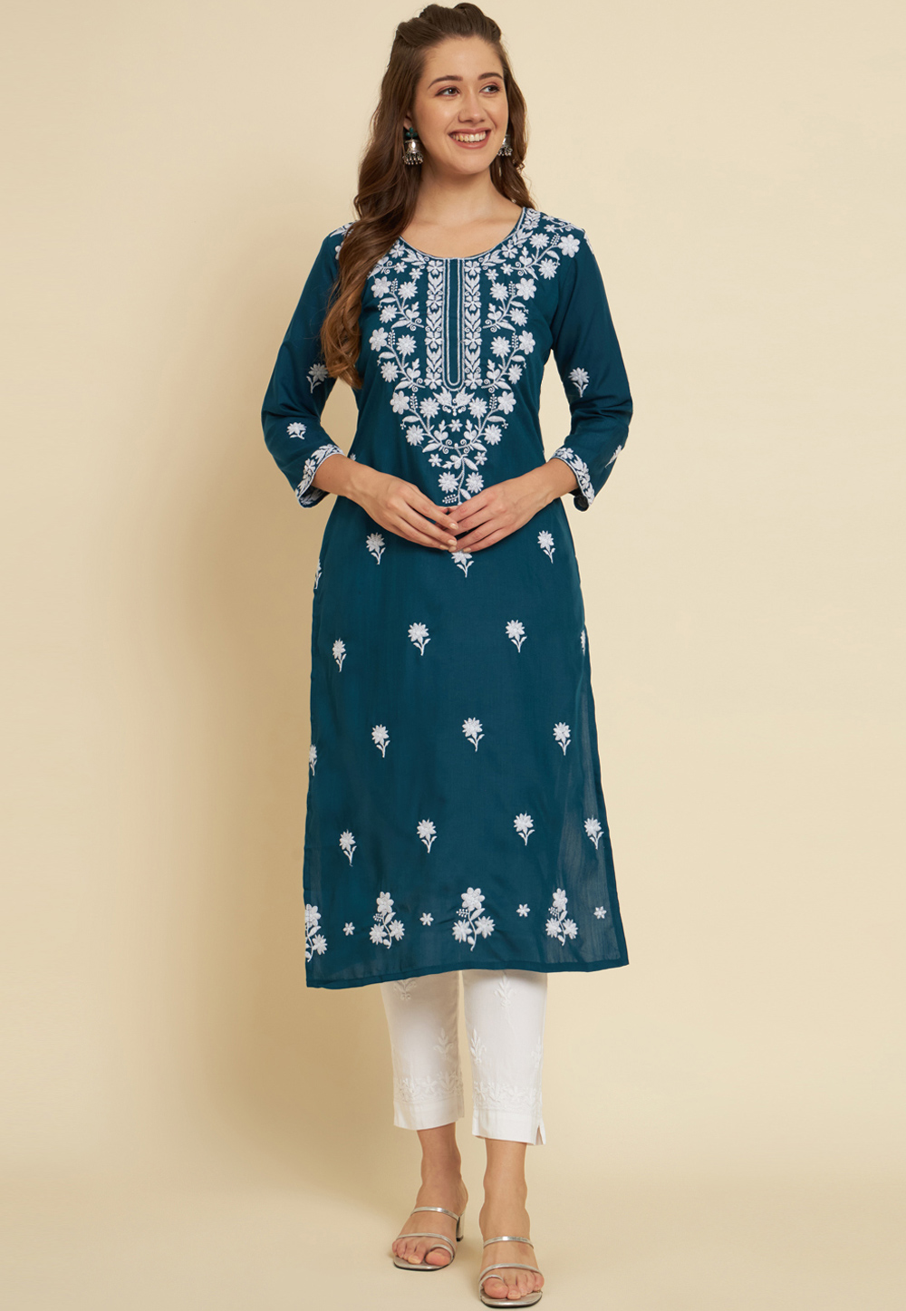 Teal Cotton Tunic 265881