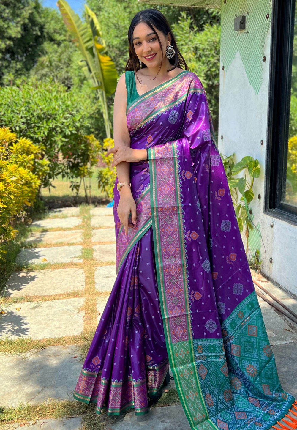 Violet Silk Saree With Blouse 266577