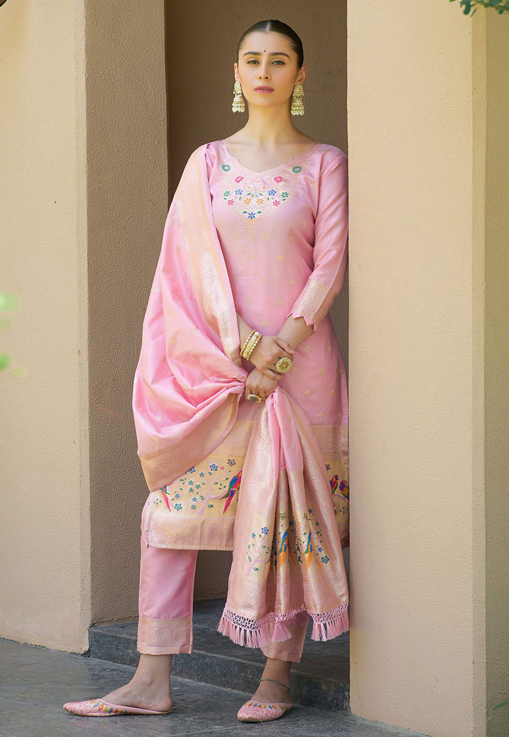 Koodee Mannat Designer Cotton Kurtis & Pants With Banarasi Dupatta Festival  Wear Collection In Best Wholesale