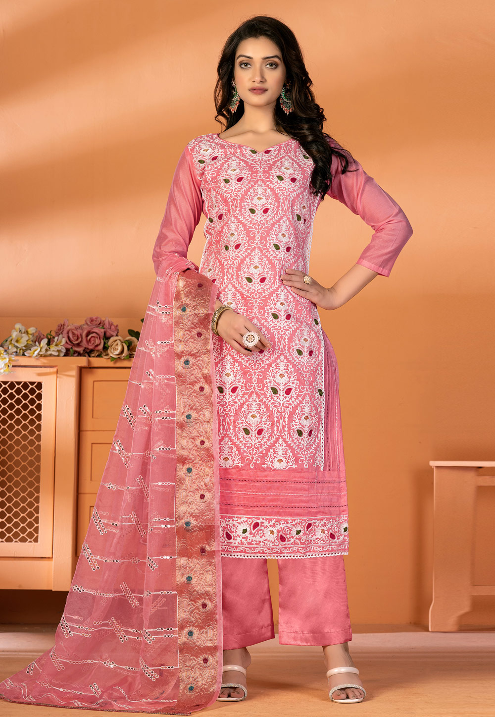 Pink Silk Pakistani Suit 270190