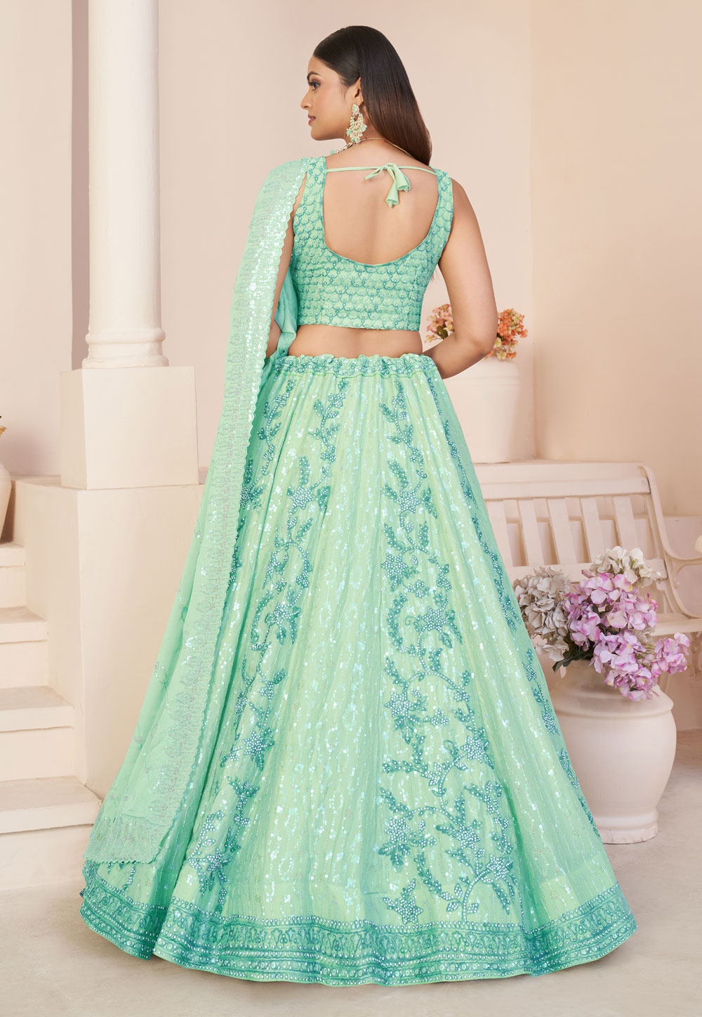 Classy Designer Indian Wedding and Reception lehenga choli with Embroidery  Bespoke made to order -