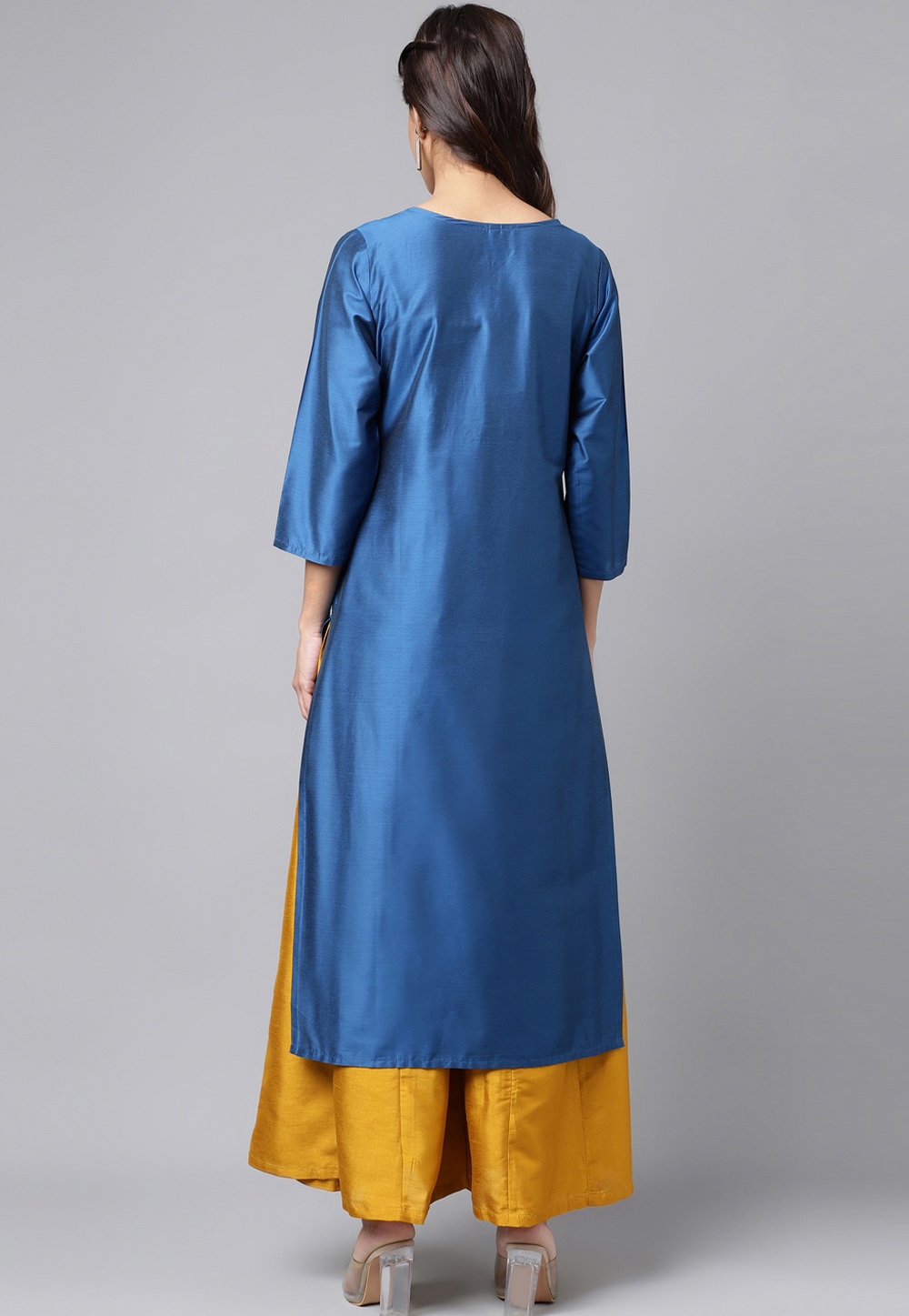 Buy Dark Yellow Printed Godget Dress Online - W for Woman