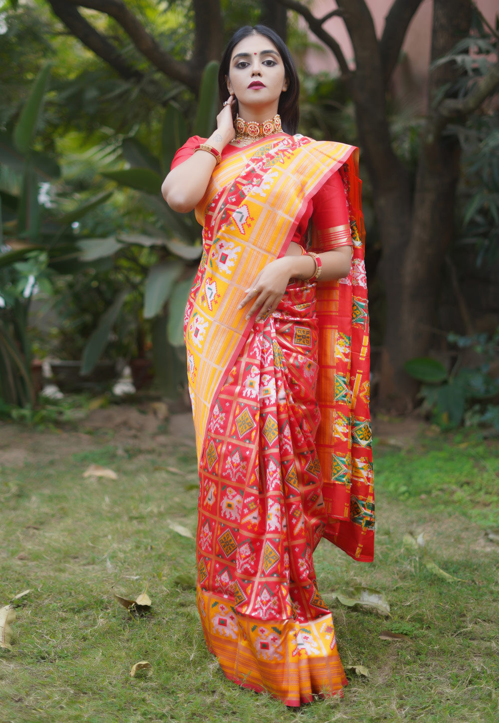 Pink Banarasi Silk Saree With Blouse 223311