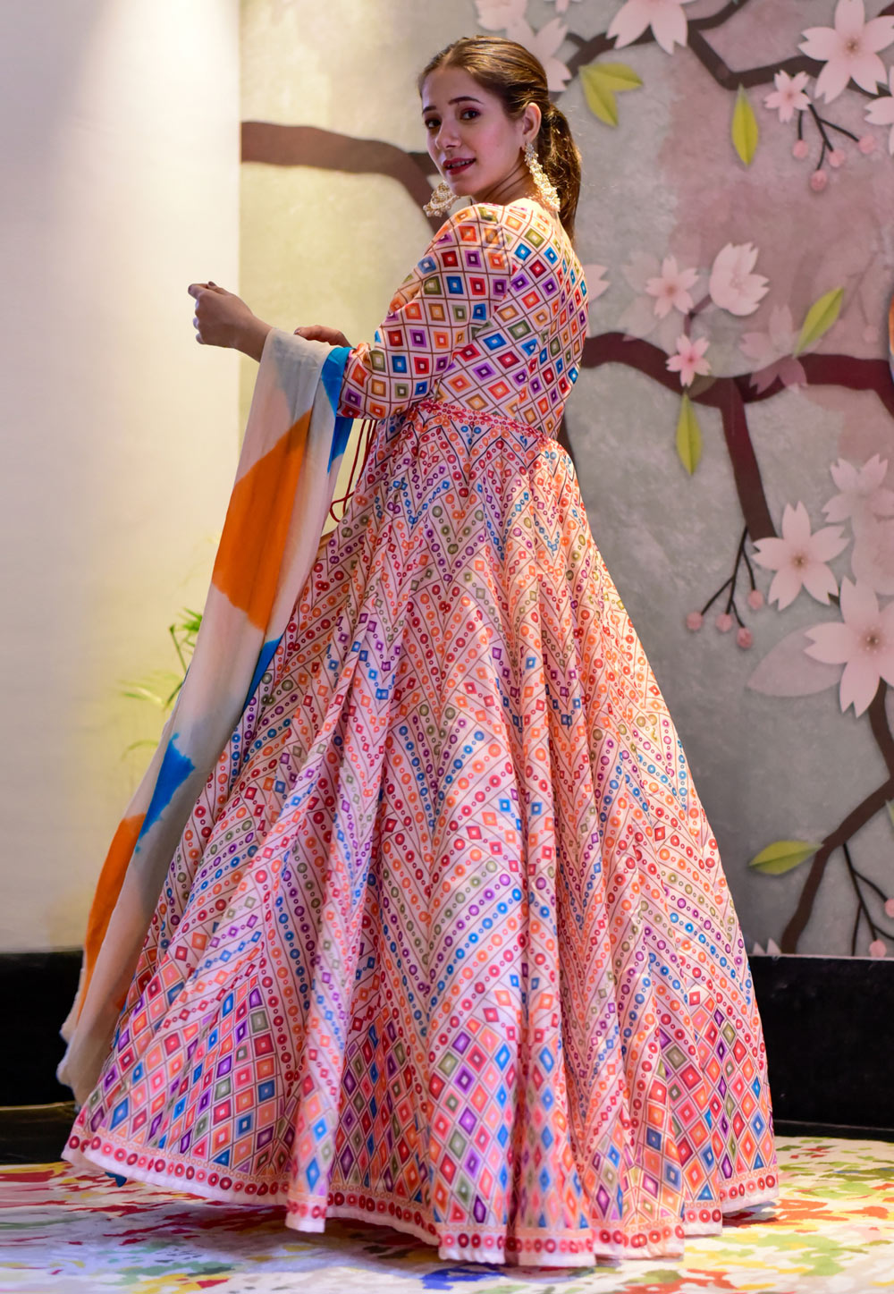 Buy Cotton Silk Readymade Designer Gown For Festival Online