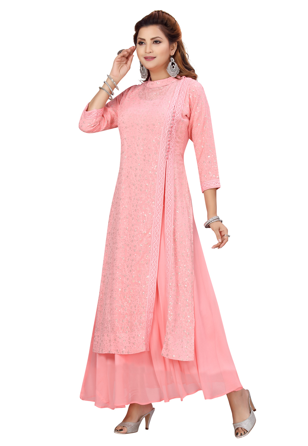 Pink Georgette Tunic 224449