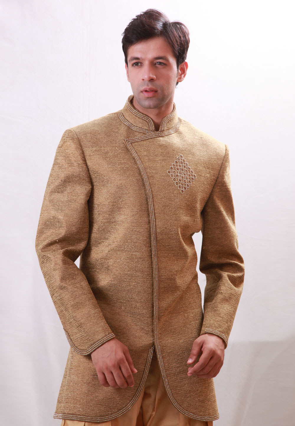 Golden Silk Readymade Indo Western Suit 204445