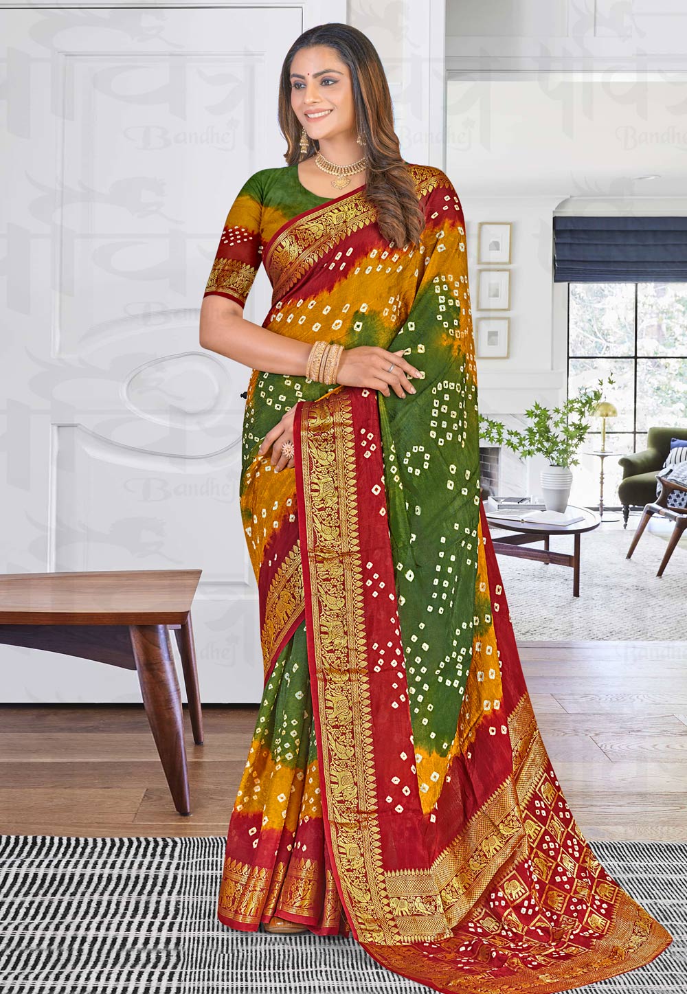 Green Art Silk Saree With Blouse 256903