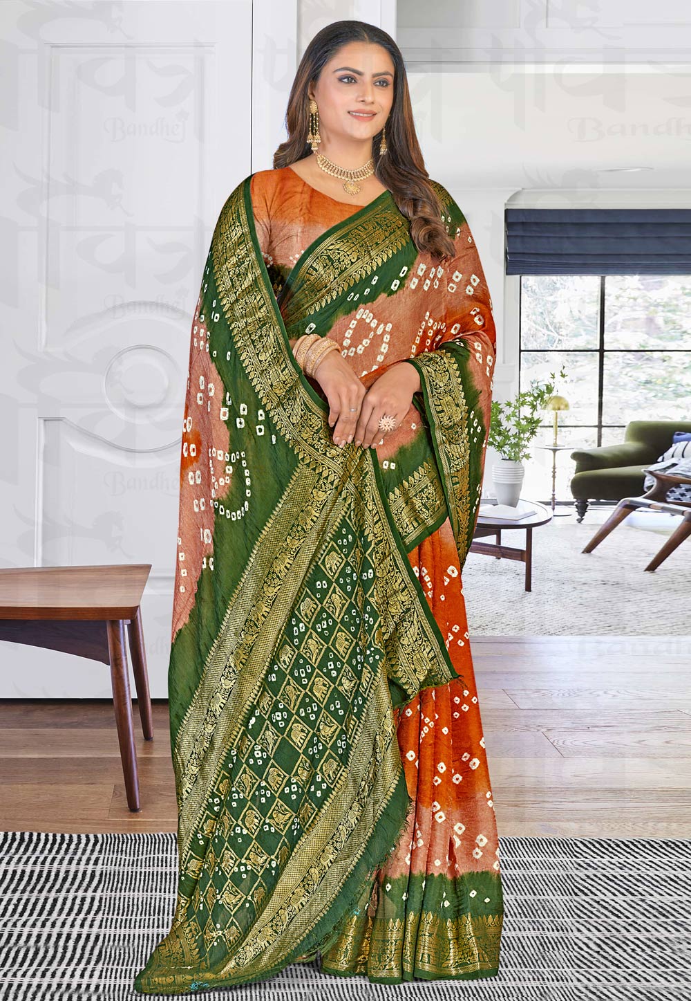 Brown Art Silk Saree With Blouse 256905