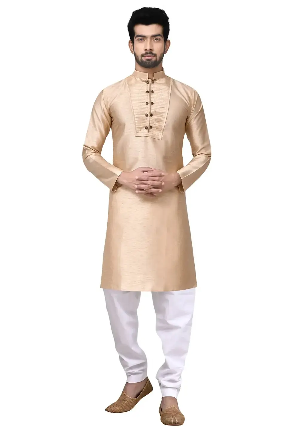 Beige Cotton Kurta Pajama 300735