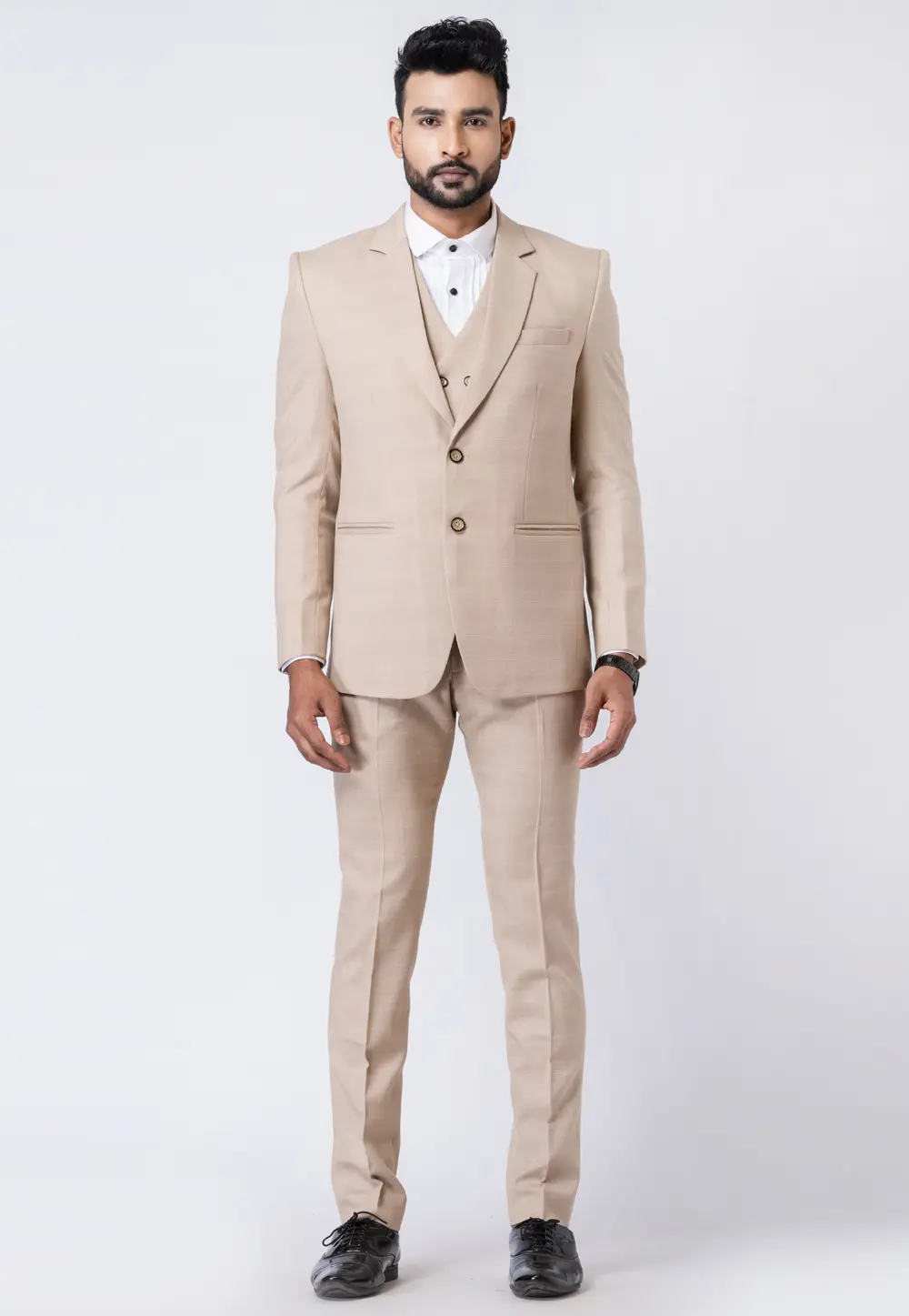 Beige Polyester Tuxedos Suit 300811