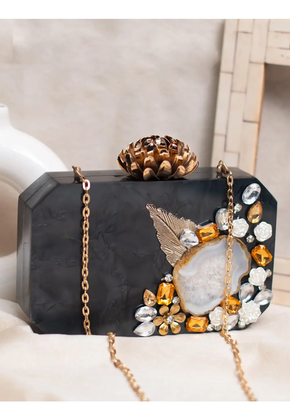 Black Acrylic Clutch 297344