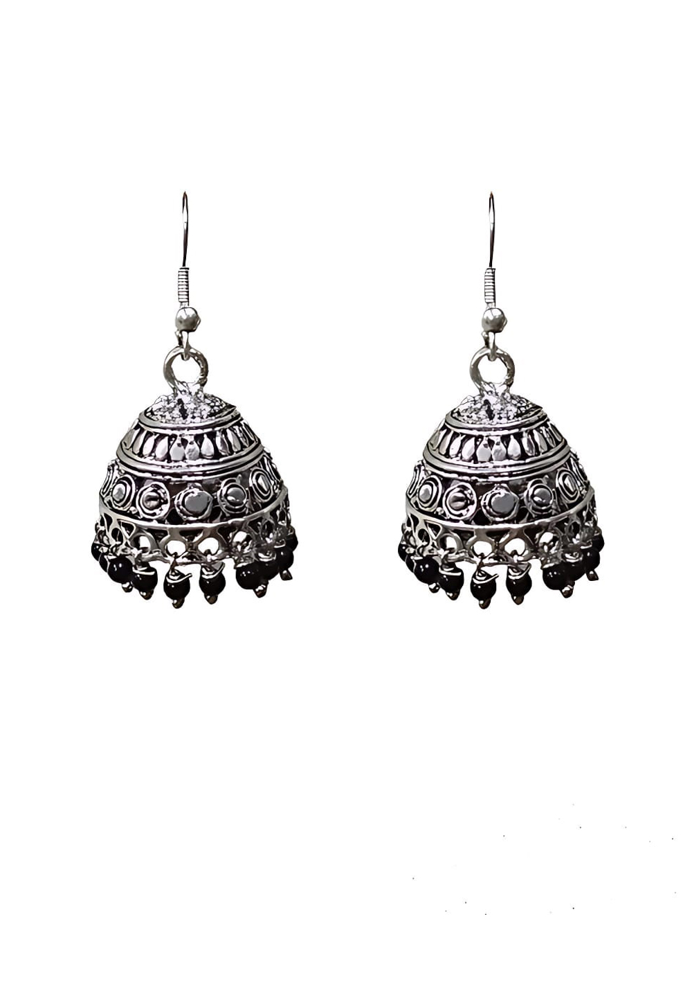 Black Alloy Earrings 286199