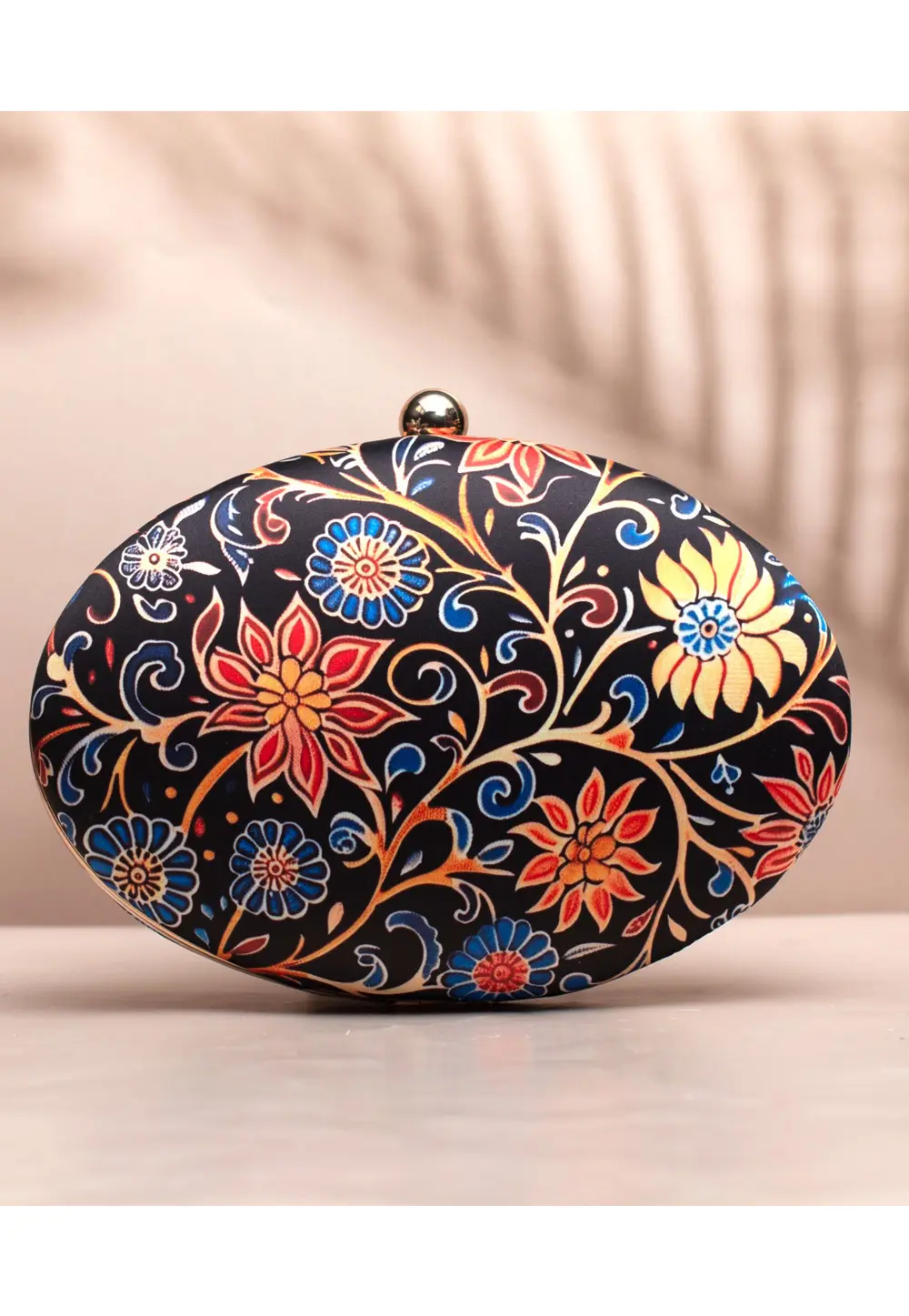 Black Art Silk Clutch 297353