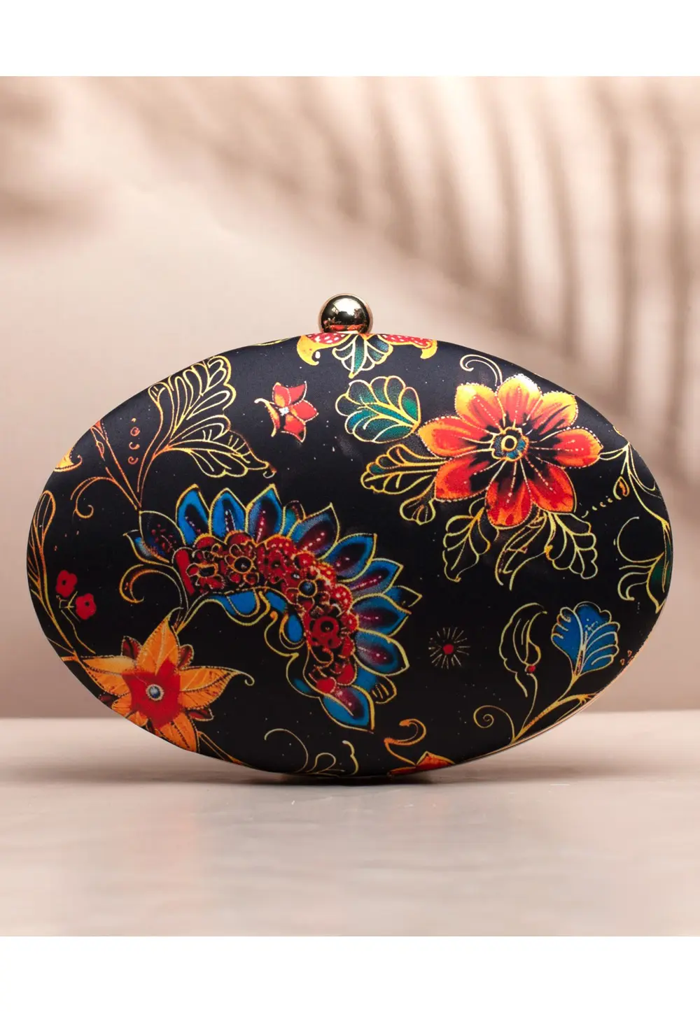 Black Art Silk Clutch 297355