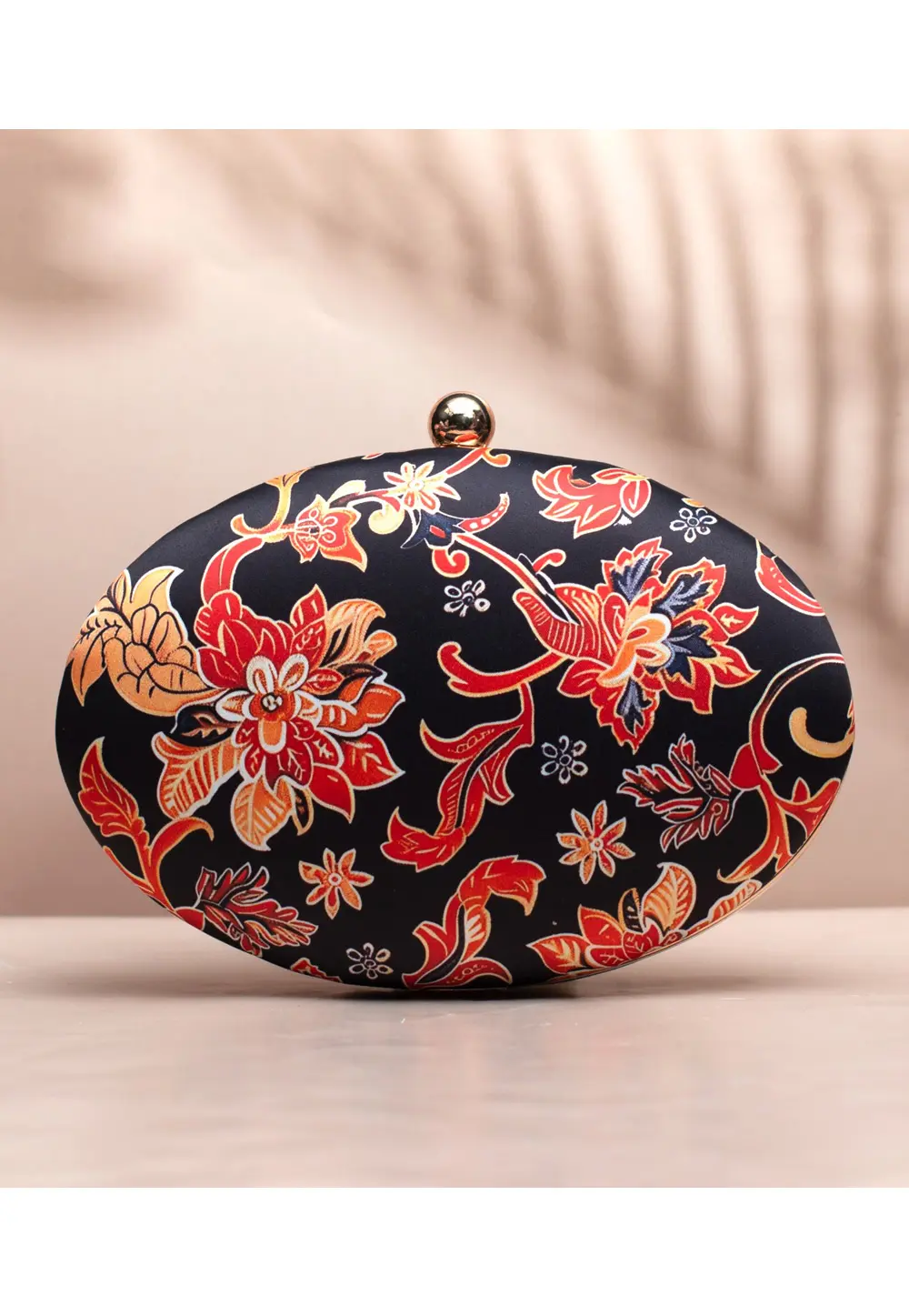 Black Art Silk Clutch 297356