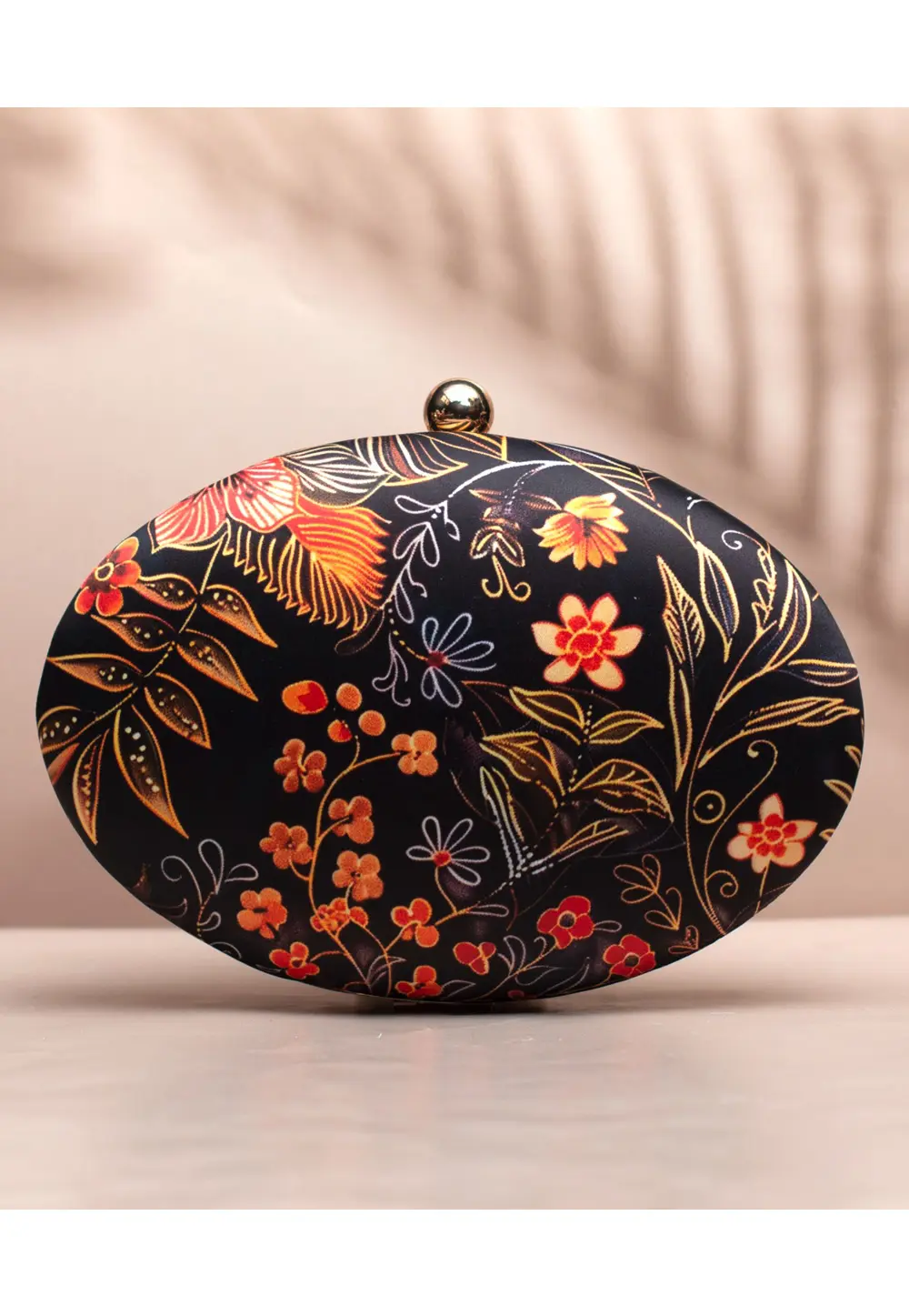 Black Art Silk Clutch 297363