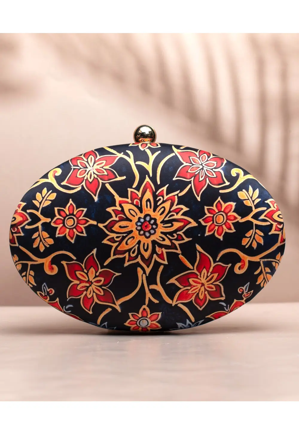 Black Art Silk Clutch 297371