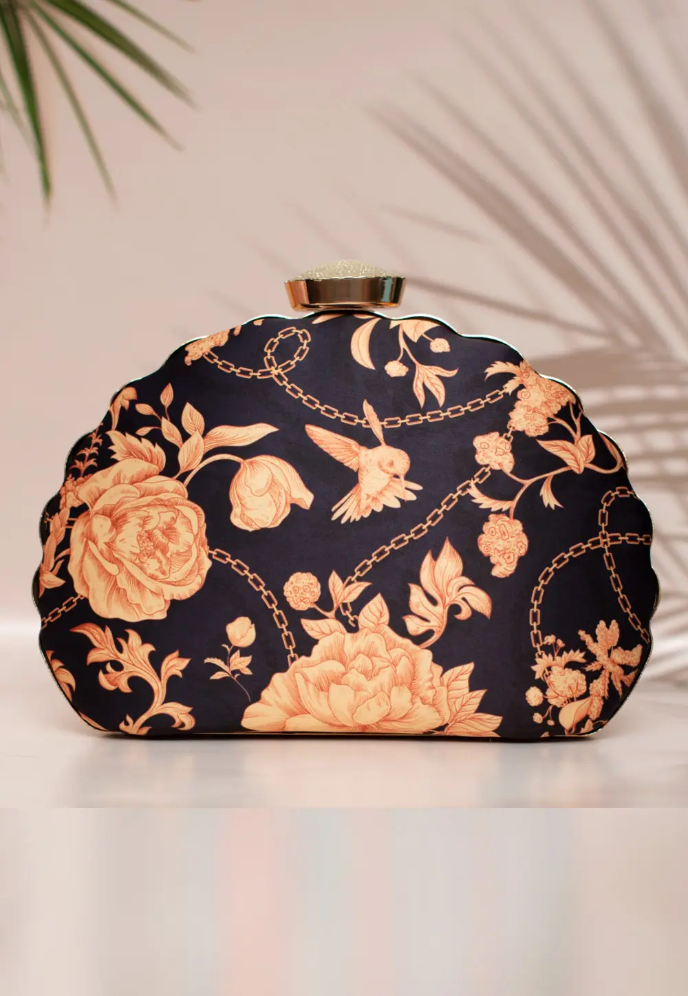 Black Art Silk Clutch 298021