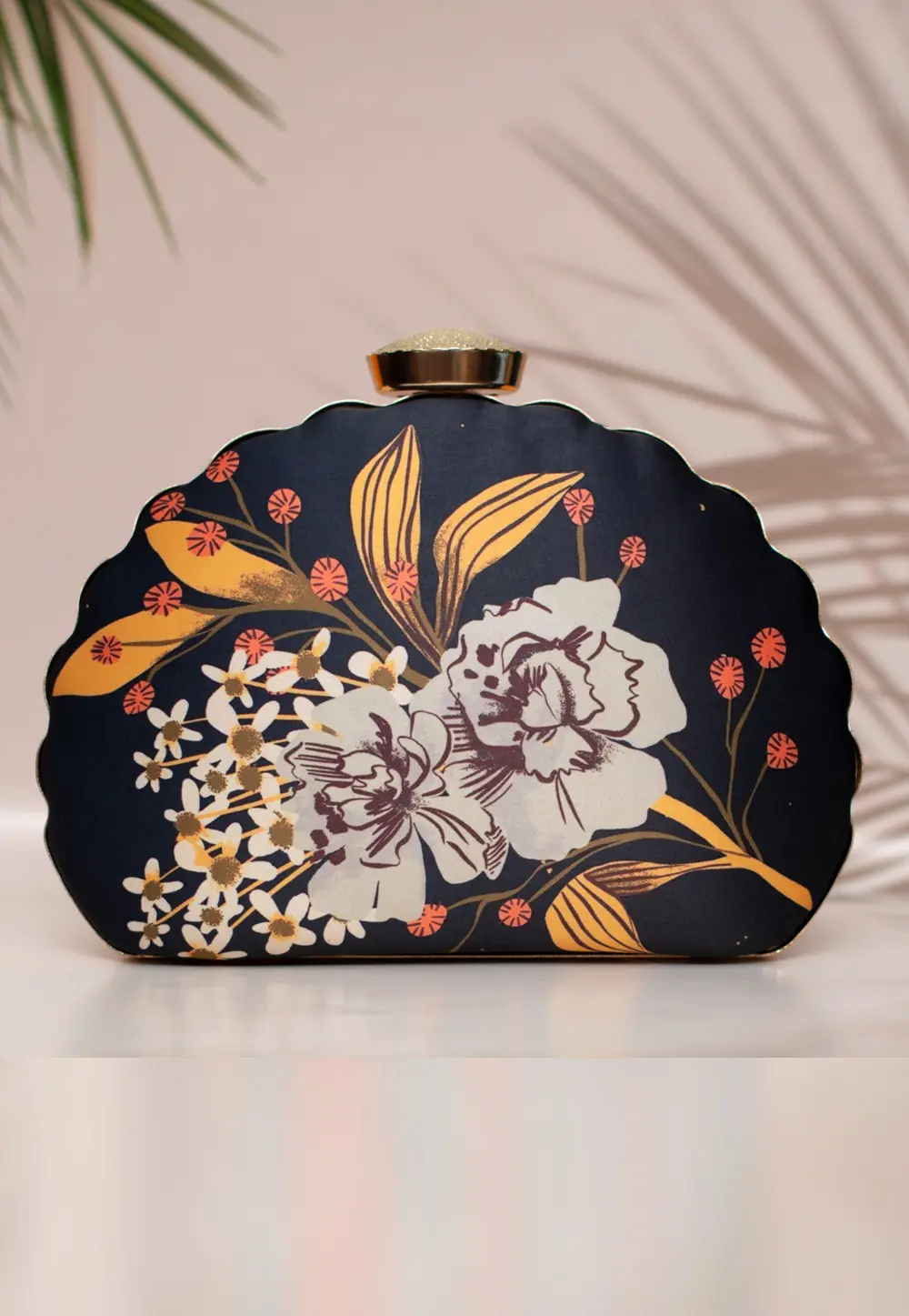 Black Art Silk Clutch 298039