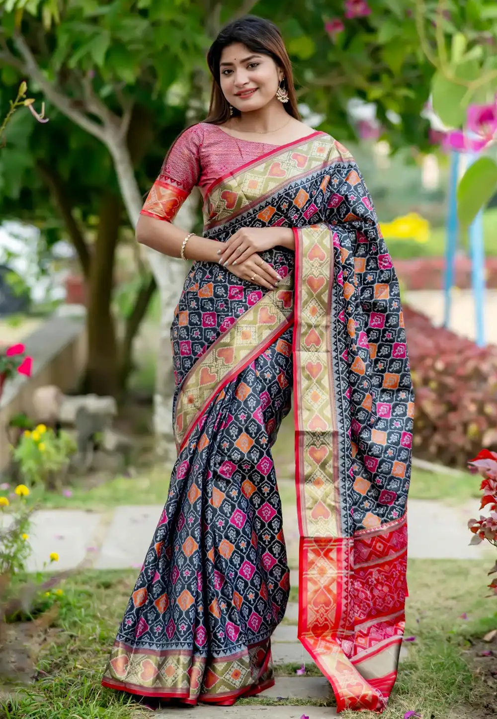 Black Banarasi Silk Saree 289403