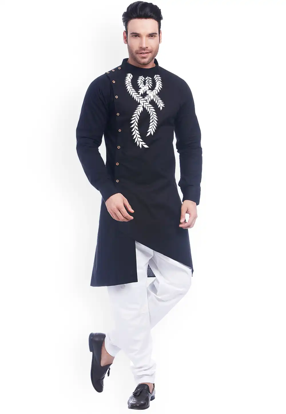 Black Cotton Kurta Pajama 289950