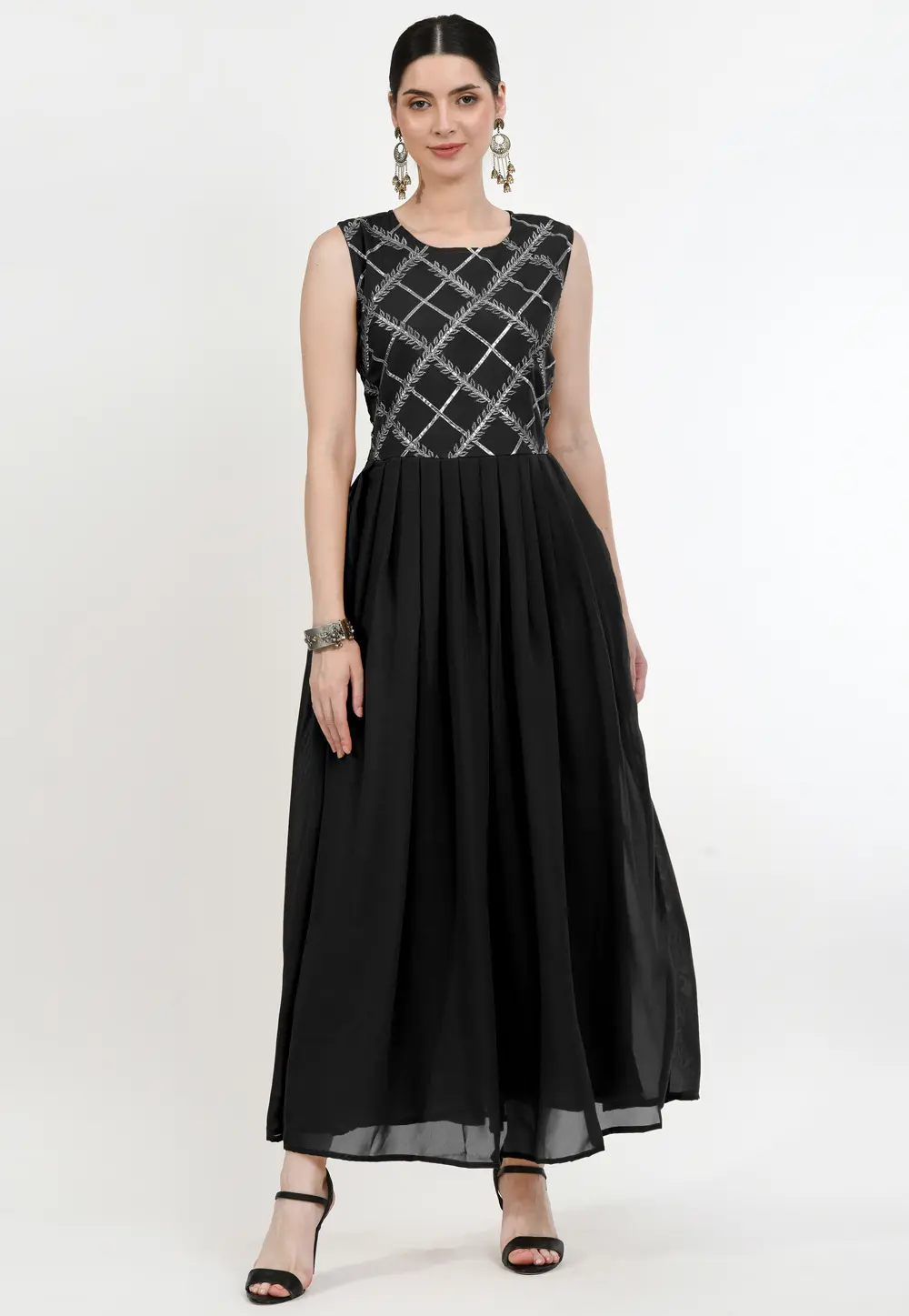 Black Georgette Gown 299647