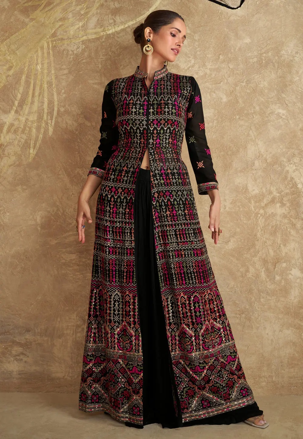 Black Georgette Pakistani Suit 297557