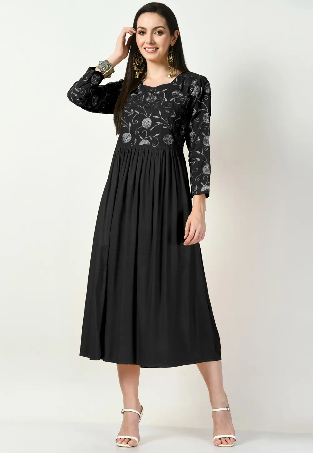 Black Rayon Gown 299641