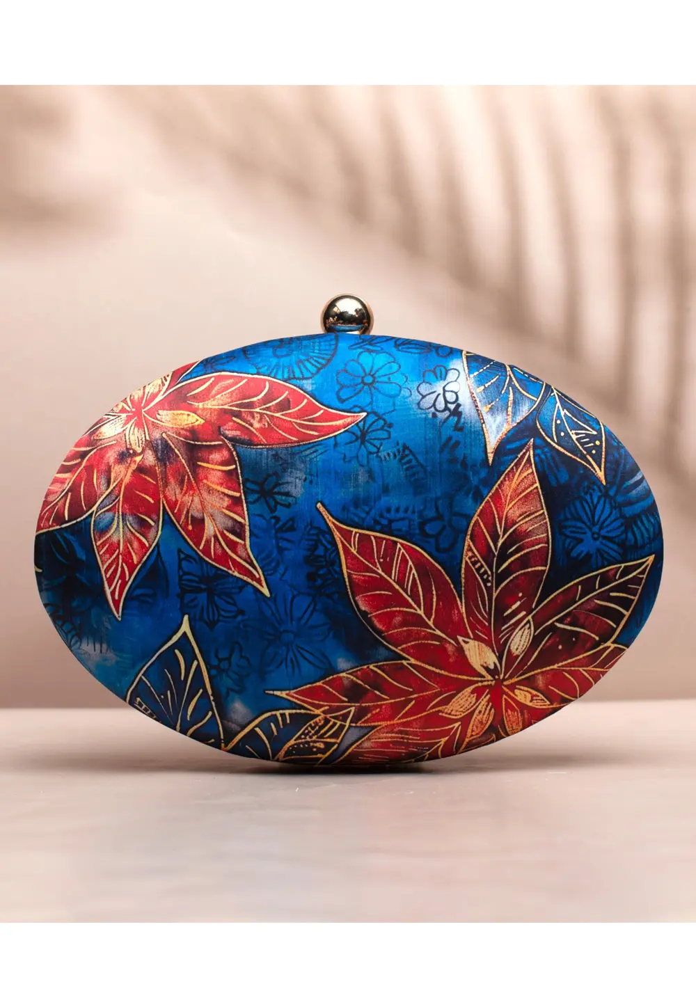 Blue Art Silk Clutch 297361