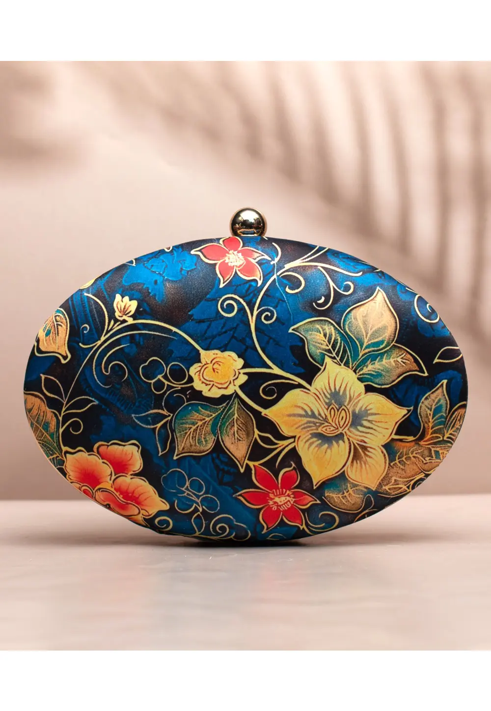 Blue Art Silk Clutch 297364