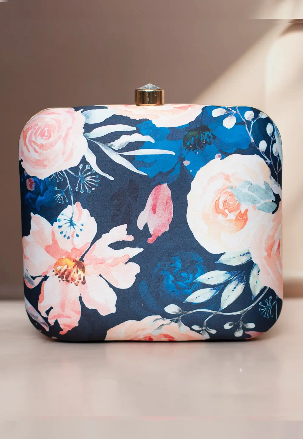 Blue Art Silk Clutch 298748