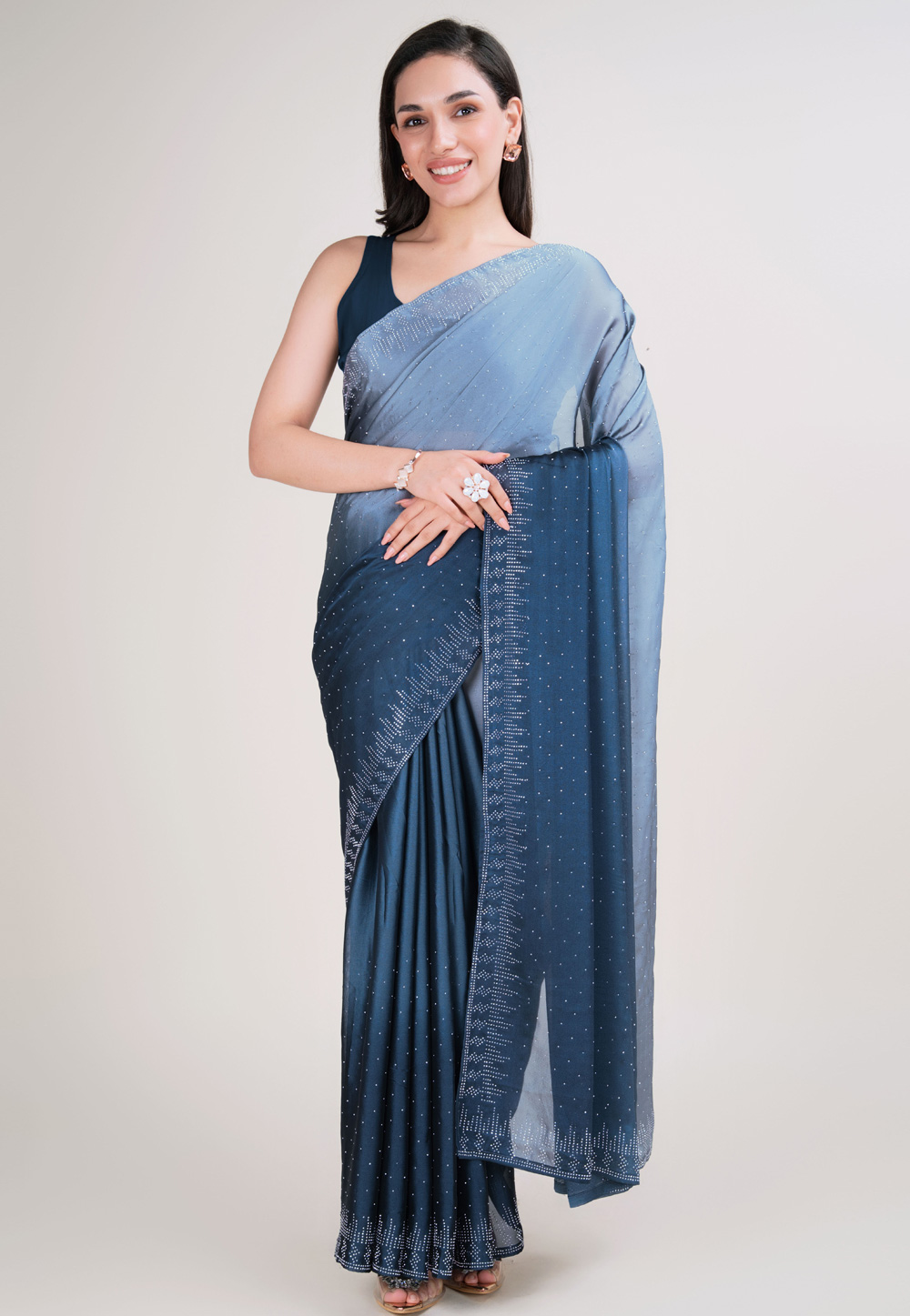 Blue Art Silk Saree With Blouse 283201