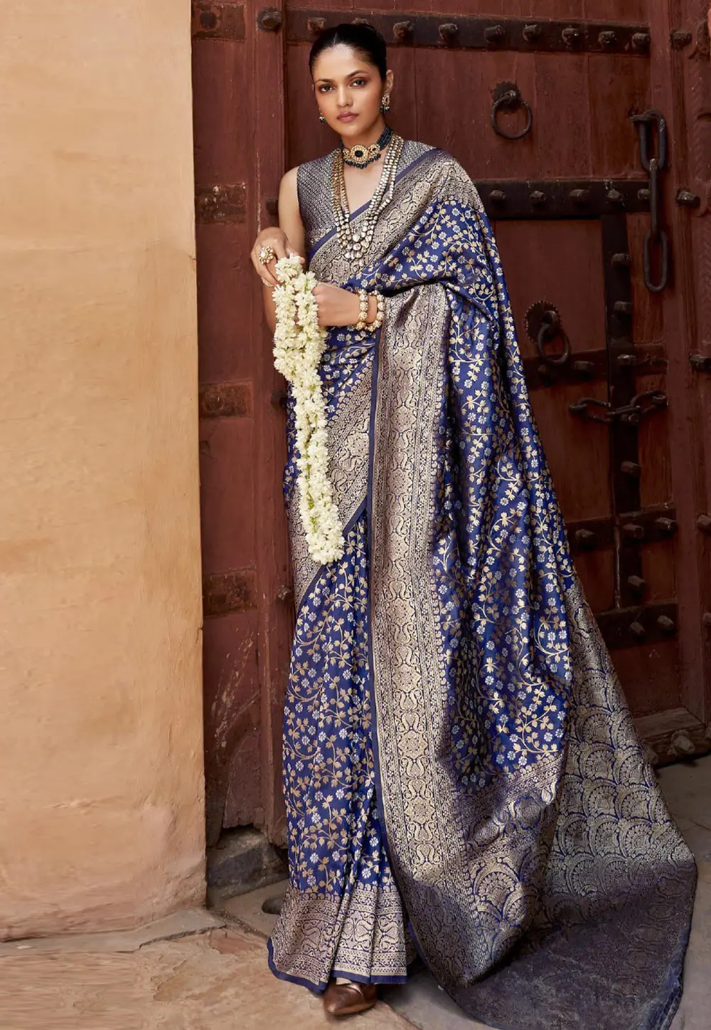 Blue Banarasi Silk Saree 298857