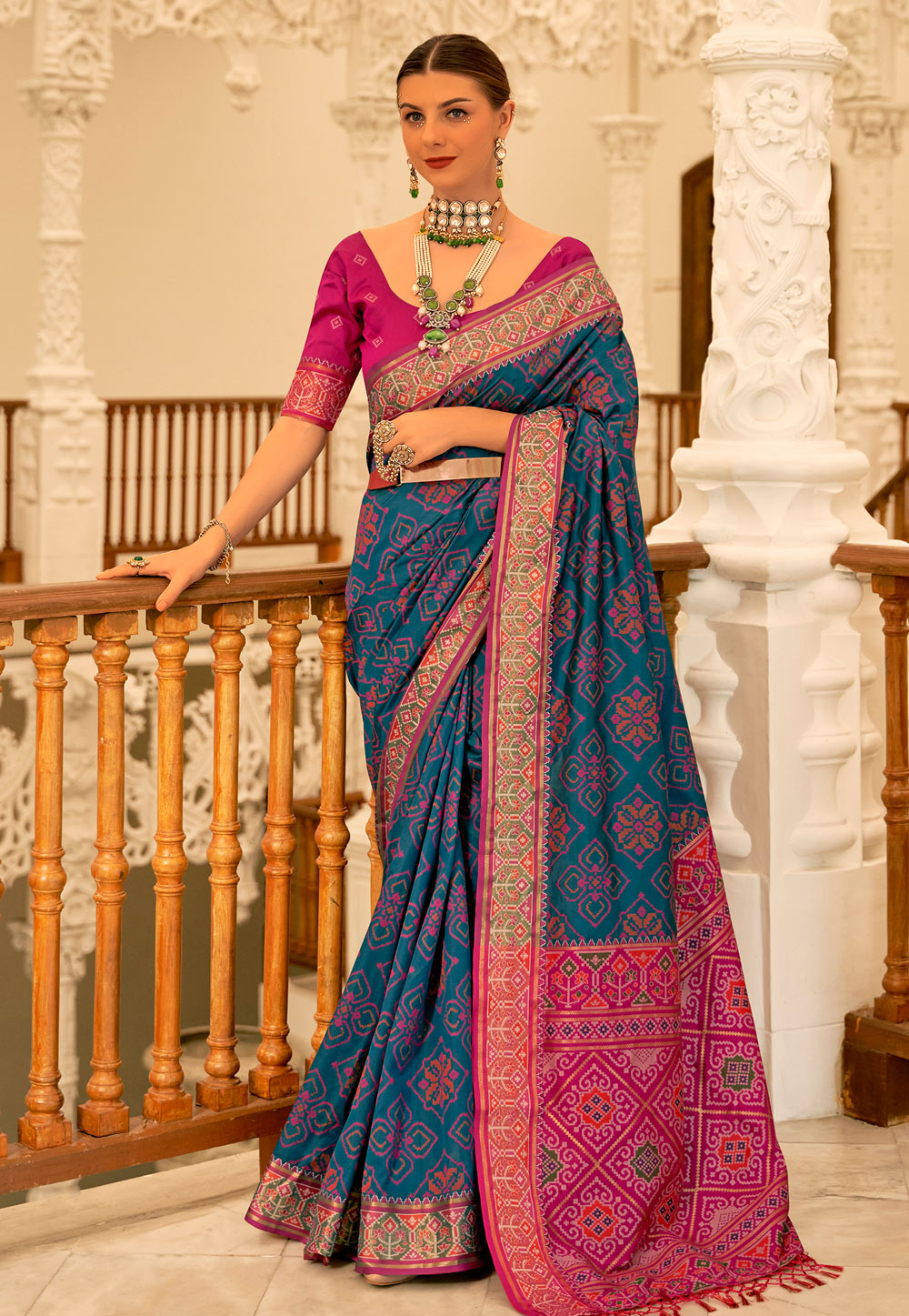 Blue Banarasi Silk Saree 286140