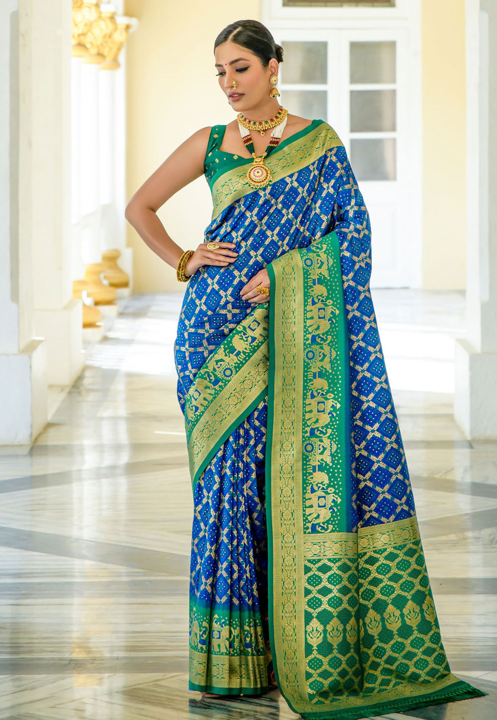 Blue Banarasi Silk Saree With Blouse 278938
