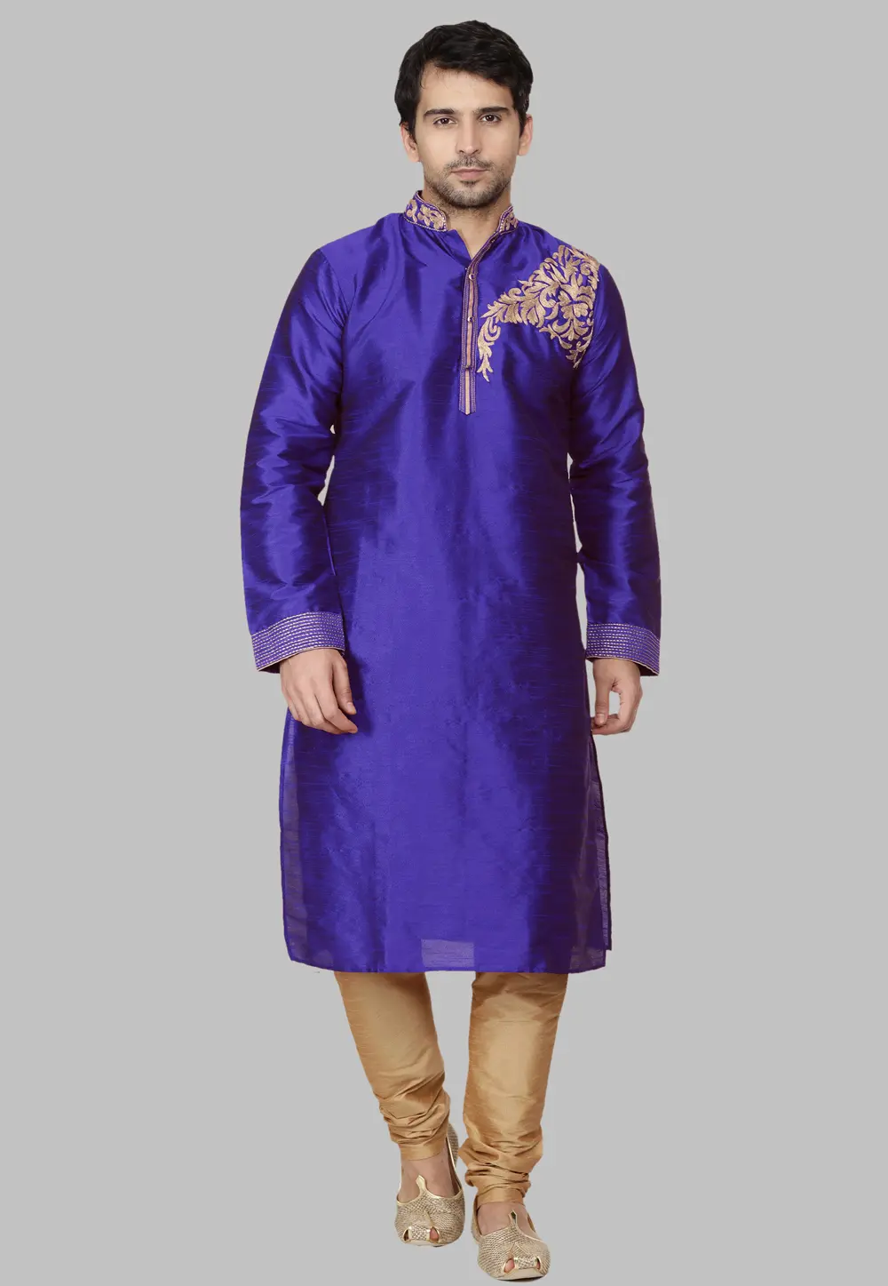 Blue Dupion Silk Kurta Pajama 298137