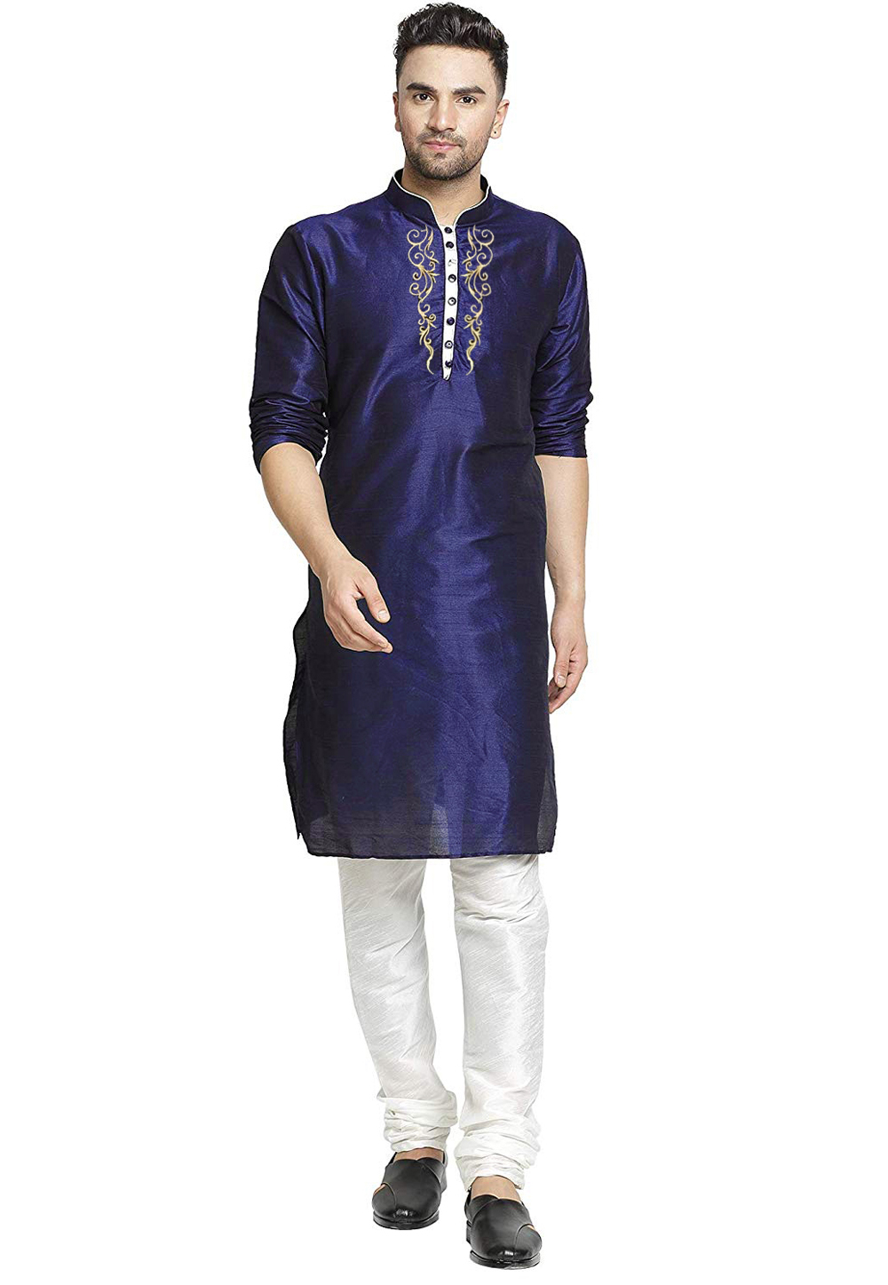 Blue Dupion Silk Kurta Pajama 305130