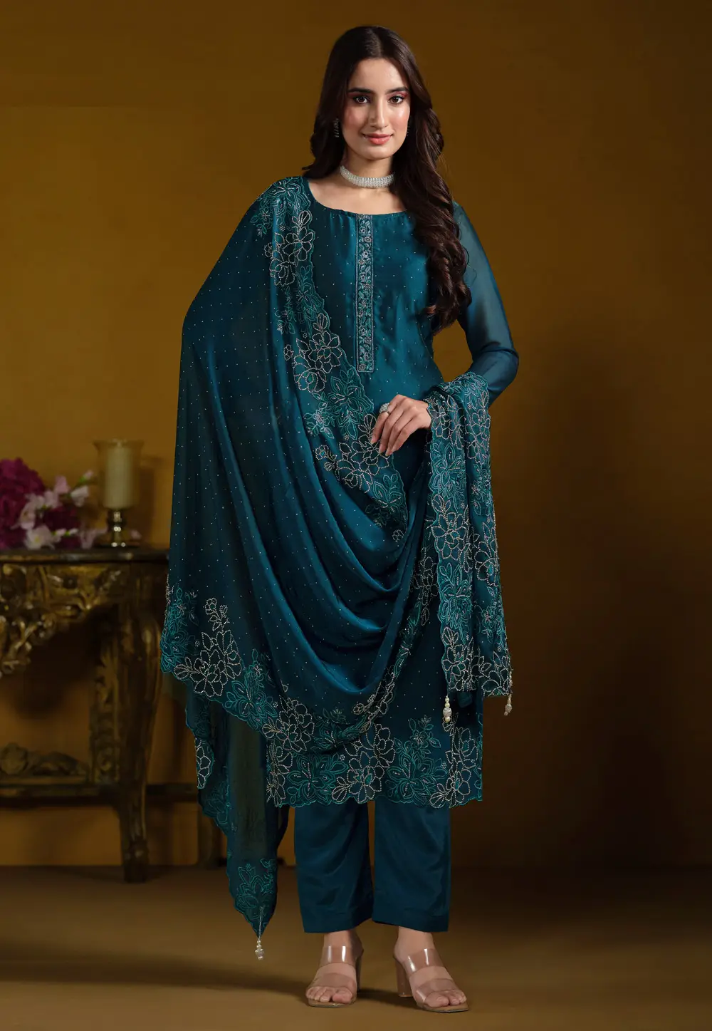 Blue Georgette Pakistani Suit 297172