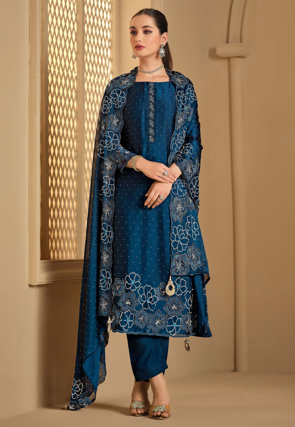 Blue Georgette Pakistani Suit 310921