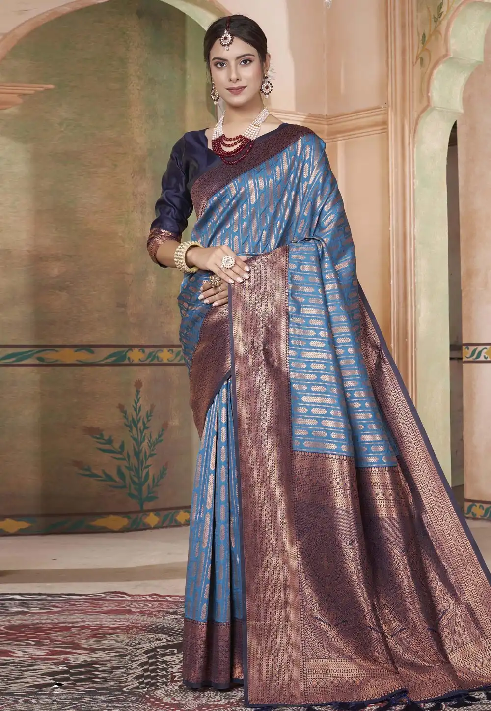 Blue Kanjivaram Silk Saree 288181