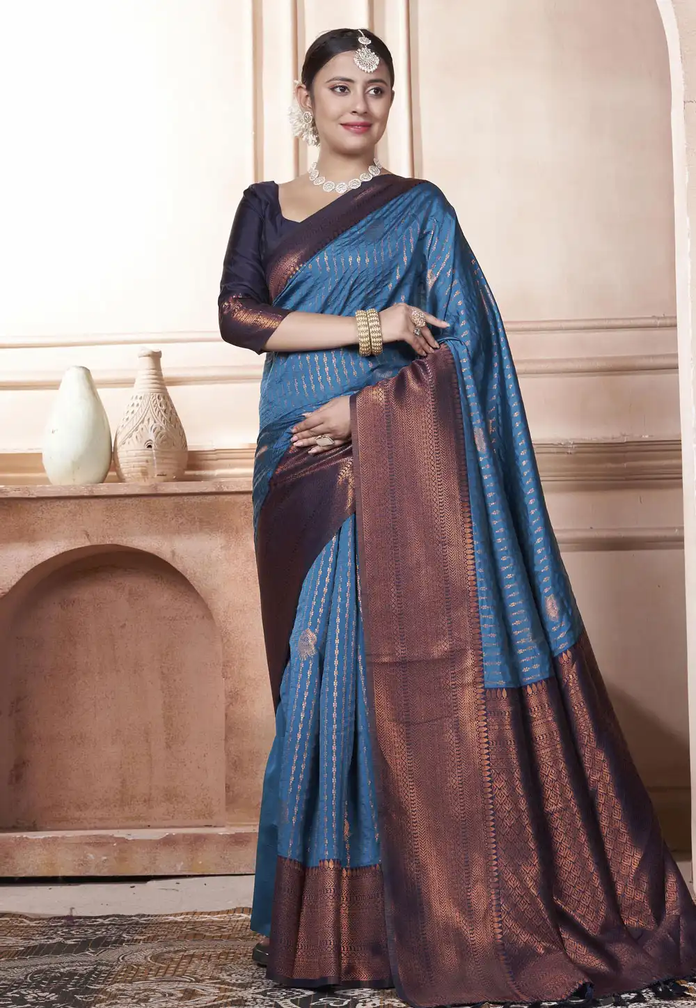 Blue Kanjivaram Silk Saree 288201