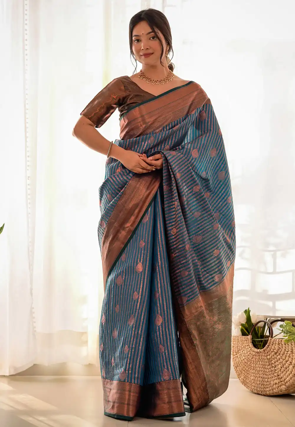 Blue Kanjivaram Silk Saree 289058