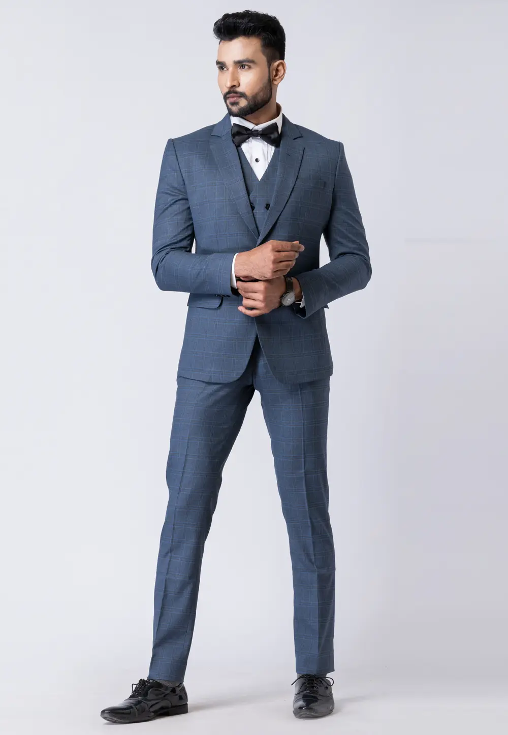 Blue Polyester Tuxedos Suit 300804