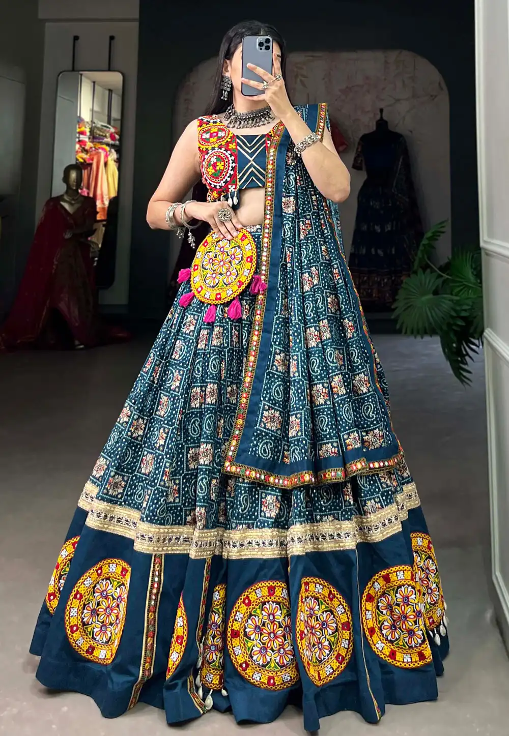 Blue Rayon Navratri Chaniya Choli 291514